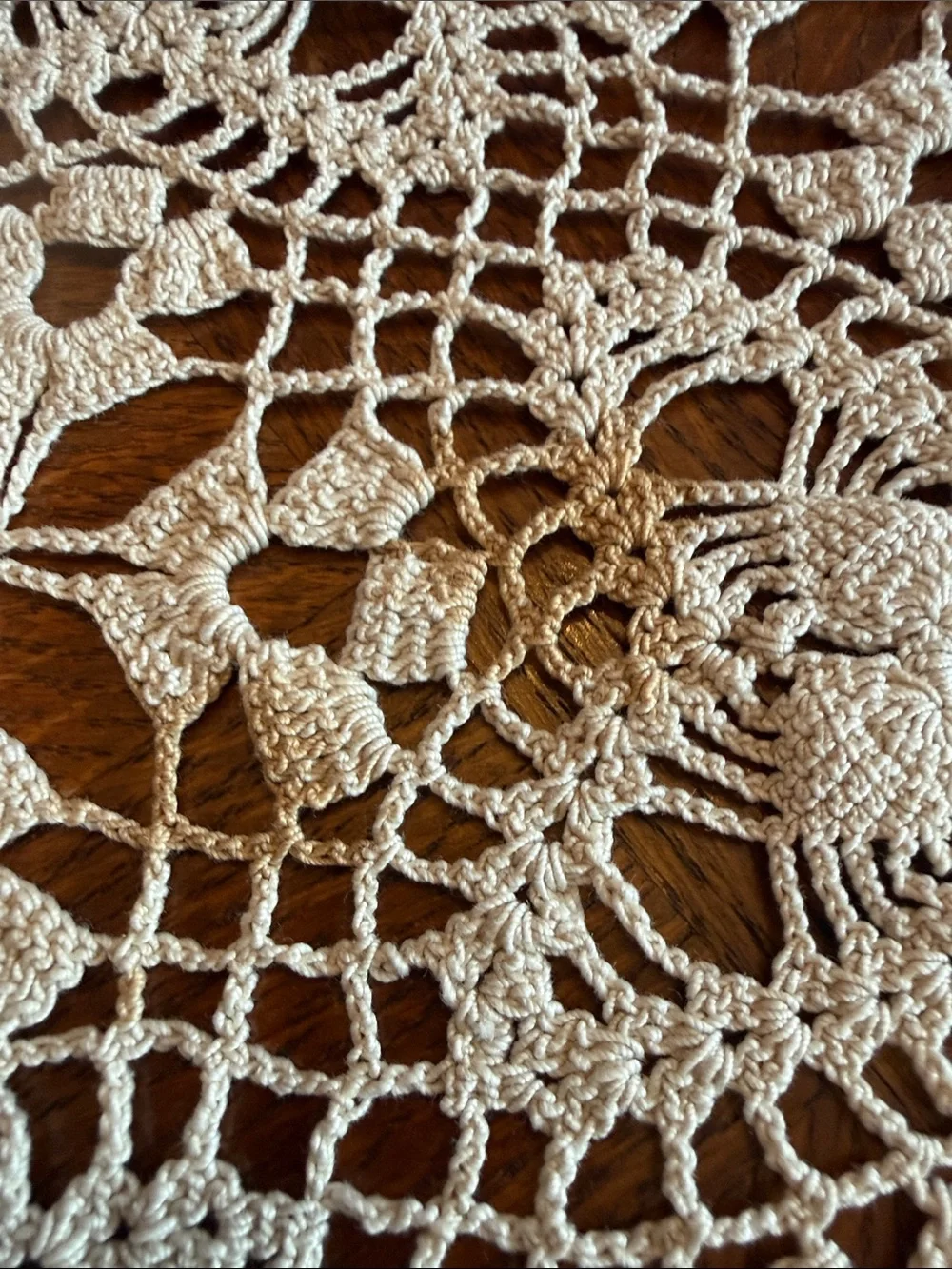 Large antique lace tablecloth